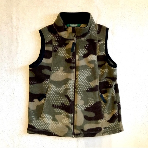 Ll Bean Little Boy Full Zip Camo Vest 